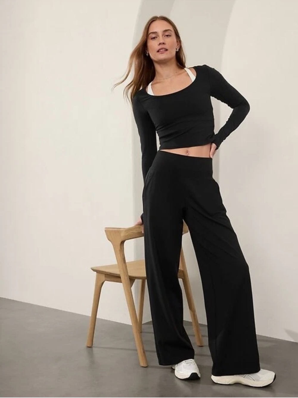 Athleta XS Extra Small Venice High Rise Wide Leg Pant NWT! Black